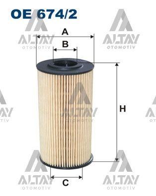 FILTRON OE674/2 — YAG FILTRESI ACCENT ERA / GETZ 05-09 / MATRIX / CERATO / RIO / CEED / PICANTO / I-30 DIZEL