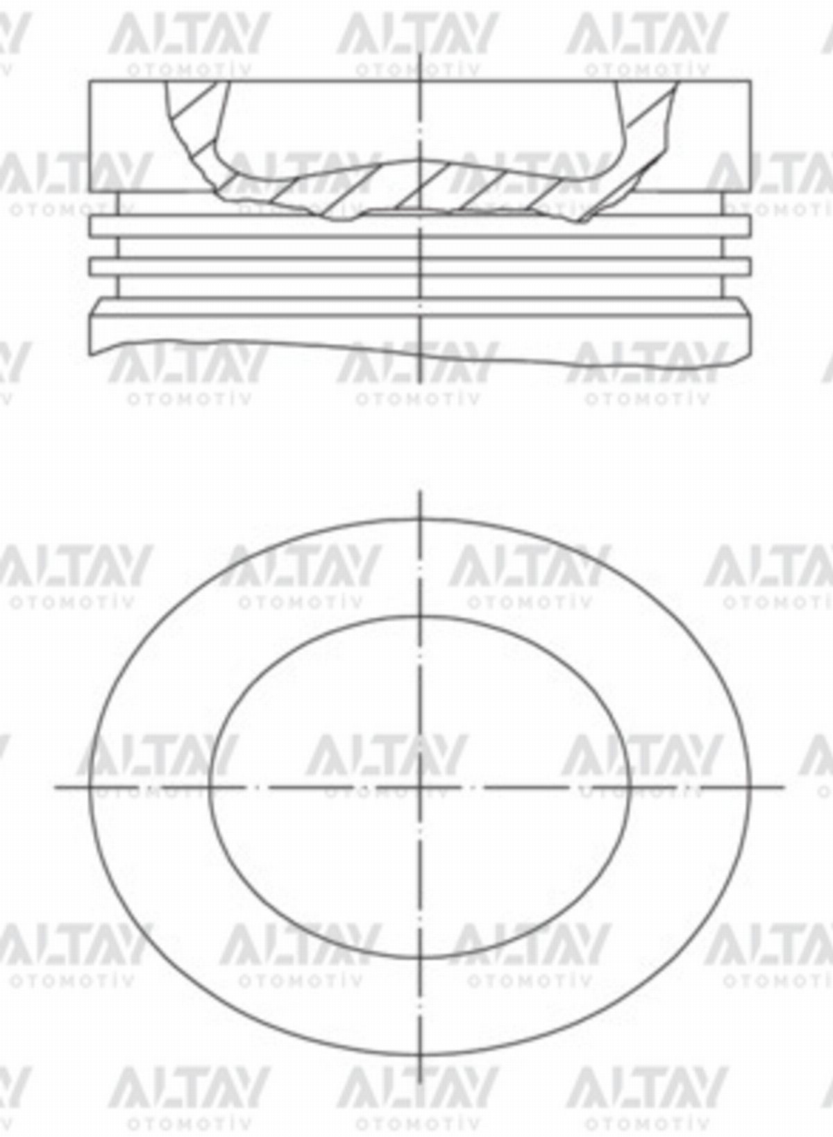 MAHLE 028PI00155002 — PISTON SEGMANLI TRANSPORTER T6 7 CRAFTER 15=> CXFA-CXHA-CXGA-CXGB-CXHB- DASB-DAUB-DASA-DAUA 2.0 TDI 050