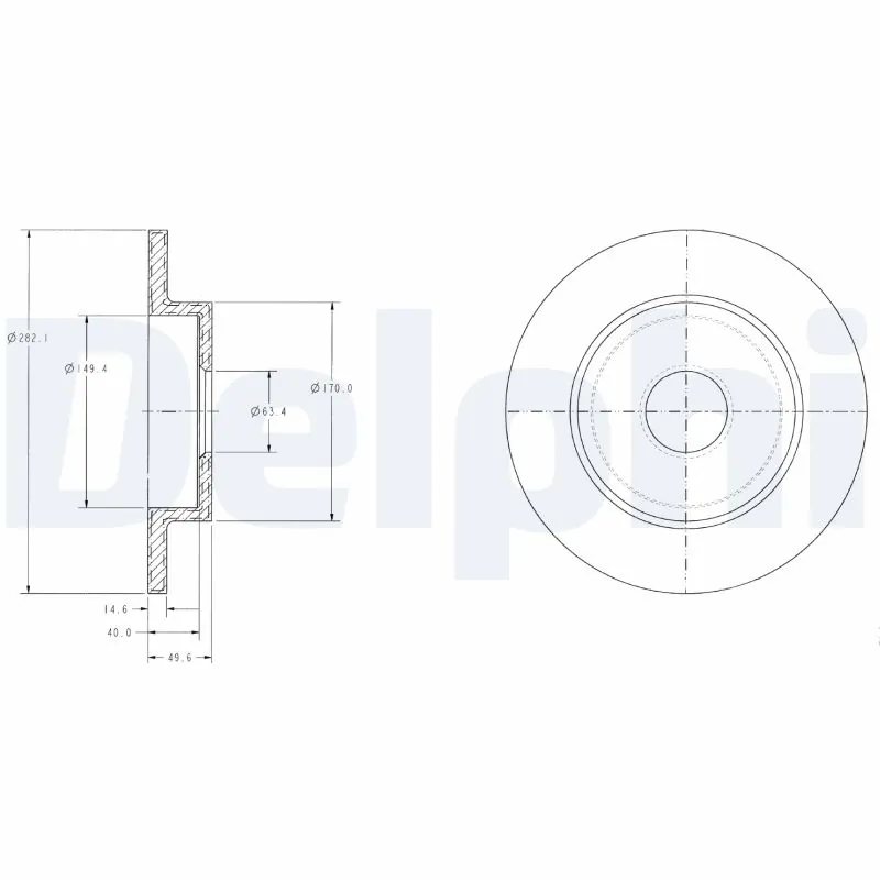 DELPHI BG3761 — FREN DISKI PRIMERA 02-10 / ALMERA 02-08 / ARKA DÜZ 278-5 (SET)